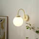 中古法式 香草米色圆球壁灯奶油风北欧复古卧室书房衣帽间魔豆壁灯