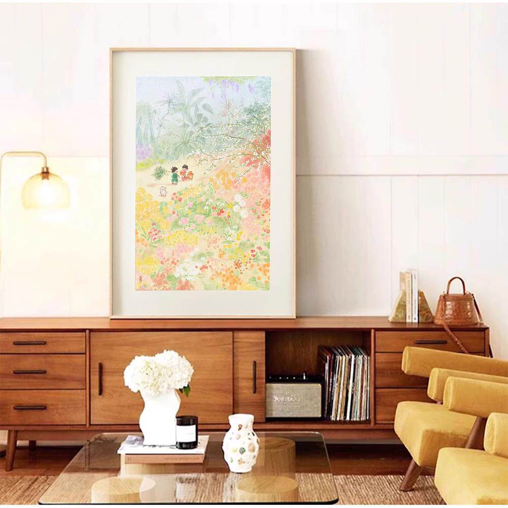 采购春天温馨树木花卉家居可爱小清新装饰画客厅软装搭配卧室挂画