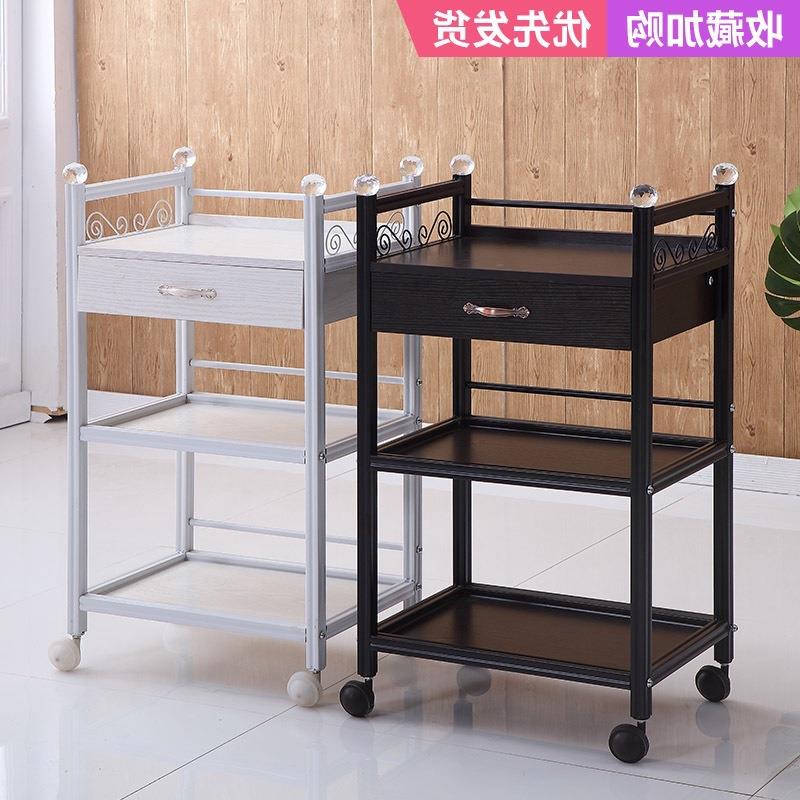车院小推车三层美发架子理发店工具车柜子纹绣仪器置物架