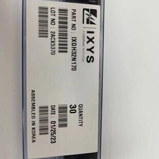 IXGH32N170 原装现货 LITTELFUSE 力特/IXYS 艾赛斯 封装: TO-247