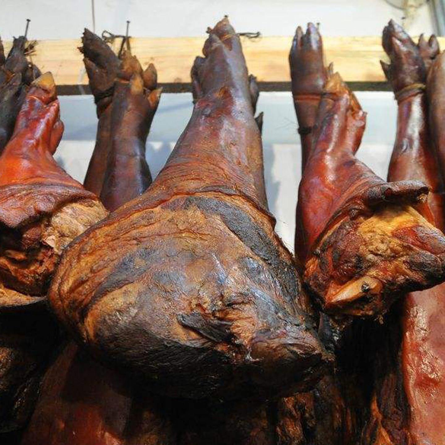重庆万州腊猪脚 四川腊肉腊猪腿 特色腊味农家自制烟熏腊猪脚3斤