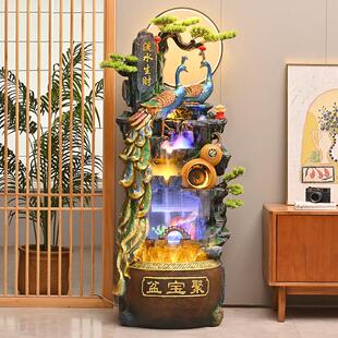 风水轮假山喷泉流水摆件招财聚宝盆循环水落地鱼缸乔迁开业贺礼品