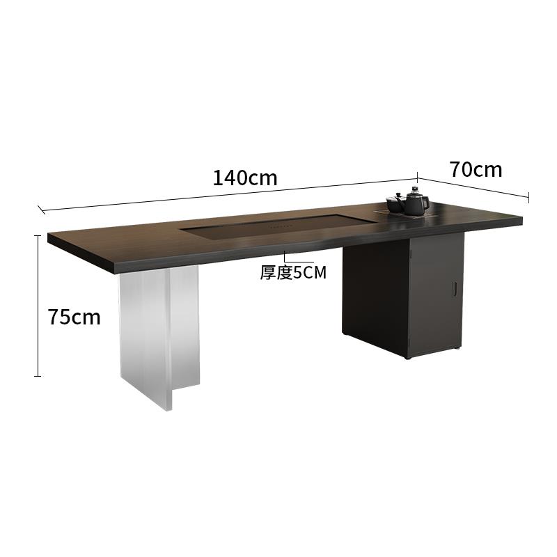 高档寂风实木茶桌椅组合茶盘侘茶台阳一体台茶几公室办客厅家用泡