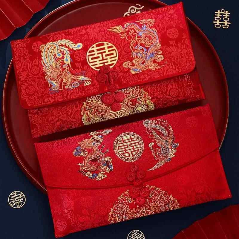 红包结婚专用2025新款婚礼父母一对敬茶改口费大号万元布艺喜字包,节庆用品/礼品,红包/利是封,淘宝优惠券,粉丝福利购,淘宝优惠卷