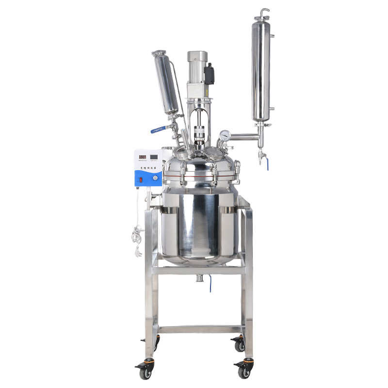 上海佰祥双层不锈钢反应釜实验室高温高压电加热搅拌罐2L5L10L50L