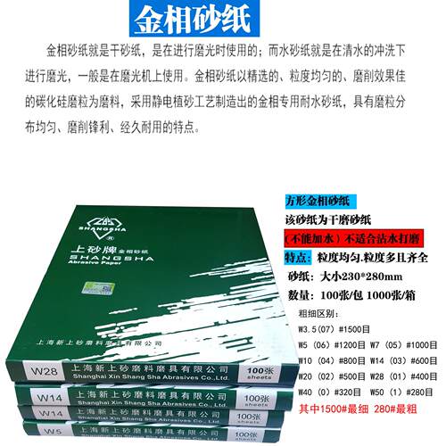牌金相砂纸W.5W5W7W10W14W20W28W40W50抛光砂纸