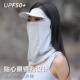 透气全脸护颈脖套防紫外线遮阳面纱 薄款 UPF50 帽檐防晒面罩女夏季