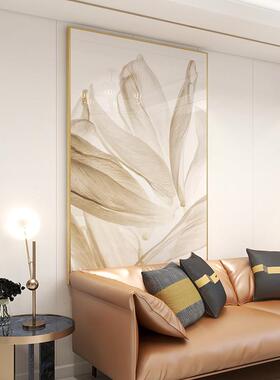 网红现代简气约客厅装画沙发背景落地画高级感玄竖关抽象墙饰大挂