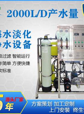 厂家直销2TPD海水淡化设备船上净水器海岛海水净化生活用水过滤器