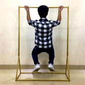 衣架落地式 衣架卧室衣架家居简易收纳铁大胆金现代单杆