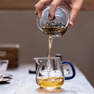 耐热玻璃公道杯高档手工分茶器日式 伴山棠 加厚公杯匀杯家用茶具