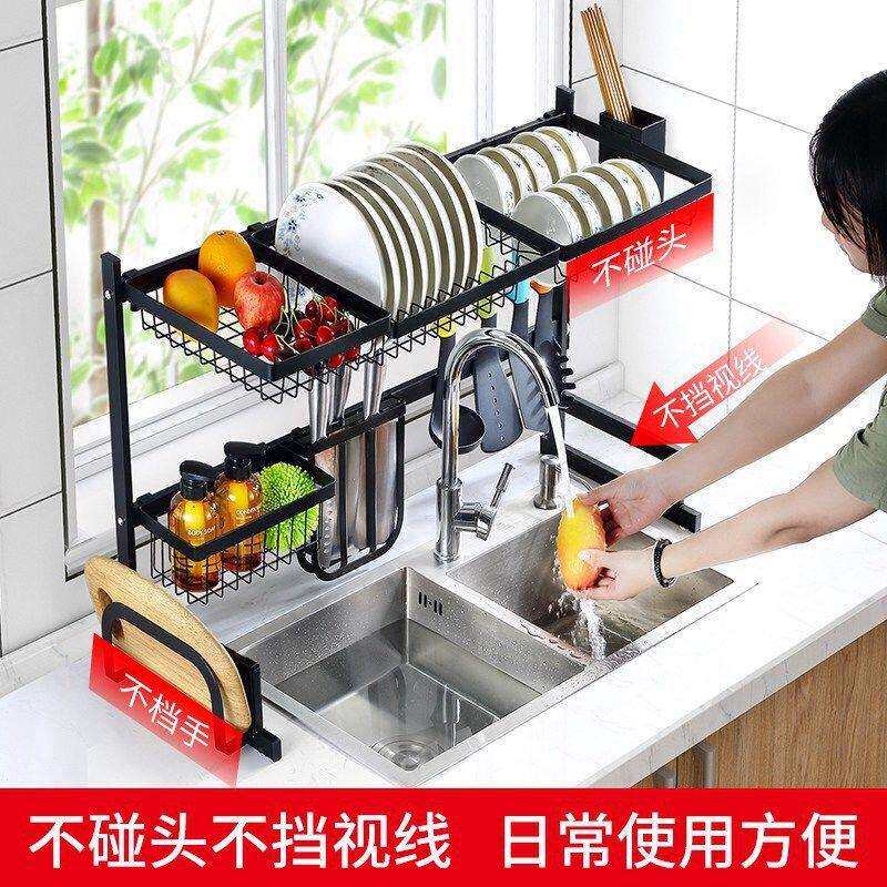 不锈钢厨房置物架水槽晾碗碟沥水架厨具收纳置物架厨房沥水架子