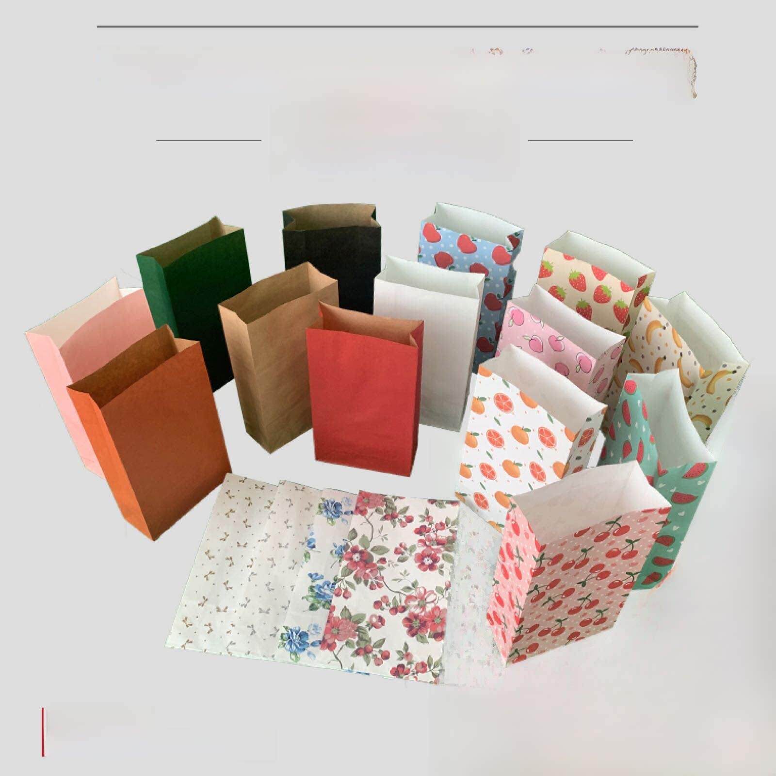 采购产品出口中号无柄折叠纸袋，平襟翼口袋裤子，糖果袋，礼品袋