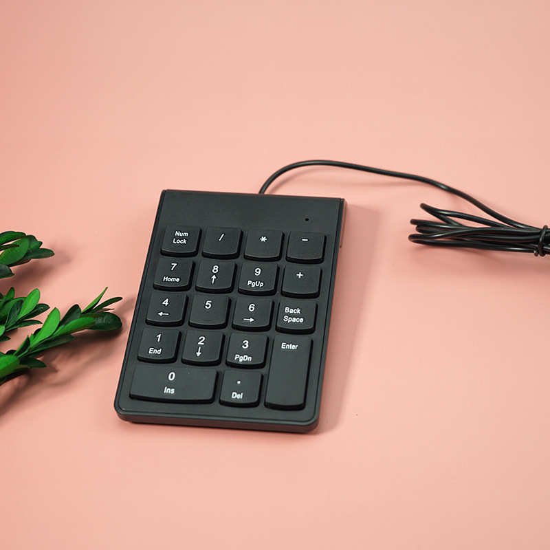 有线数字键盘财务单手小键盘便携18键密码数字单手小键盘