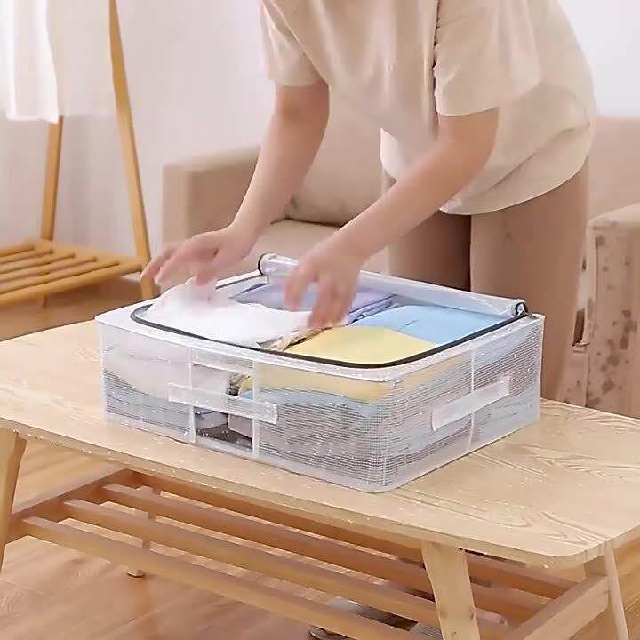 布艺透明床底收纳箱整理箱抽屉式棉被储物箱可折叠床下收纳箱