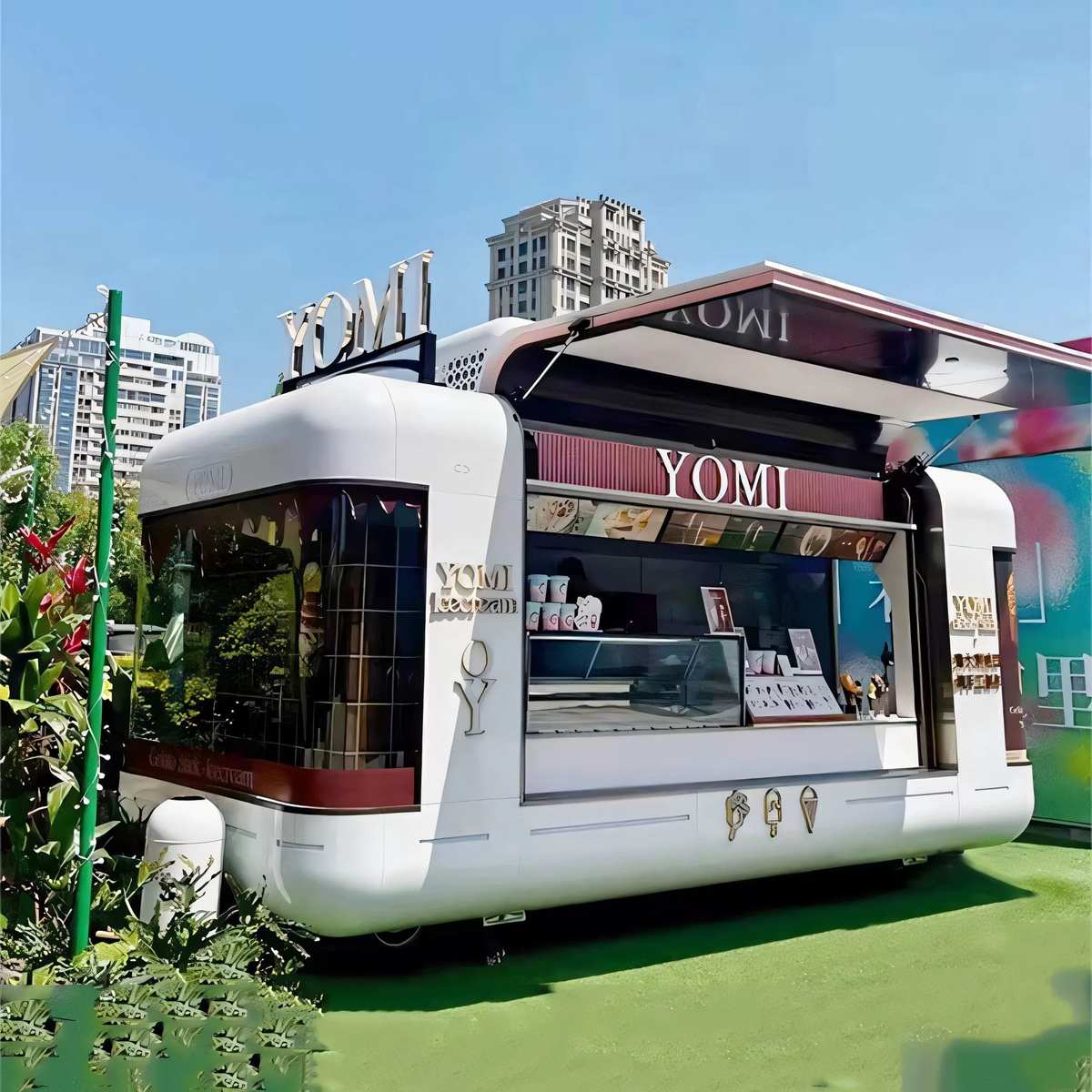移动餐车早市夜市流动车夜市商业街咖啡冷饮奶茶售货移动四轮餐车