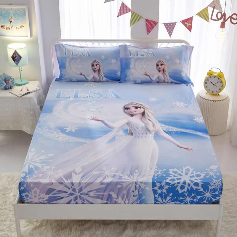 防滑床单品莎奇缘棉全莎爱床可艾榻榻米床冰雪儿童定制】笠公主