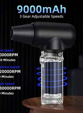 跨载境车暴涡力风扇家用便无携线充电吹风机除尘器MINI手持暴力轮