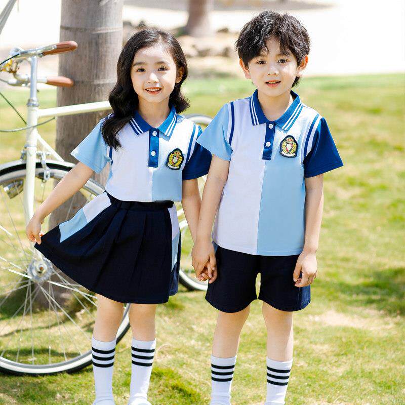 2022小学生校服新款休闲风纯棉套装短袖运动服夏季幼儿园园服班服