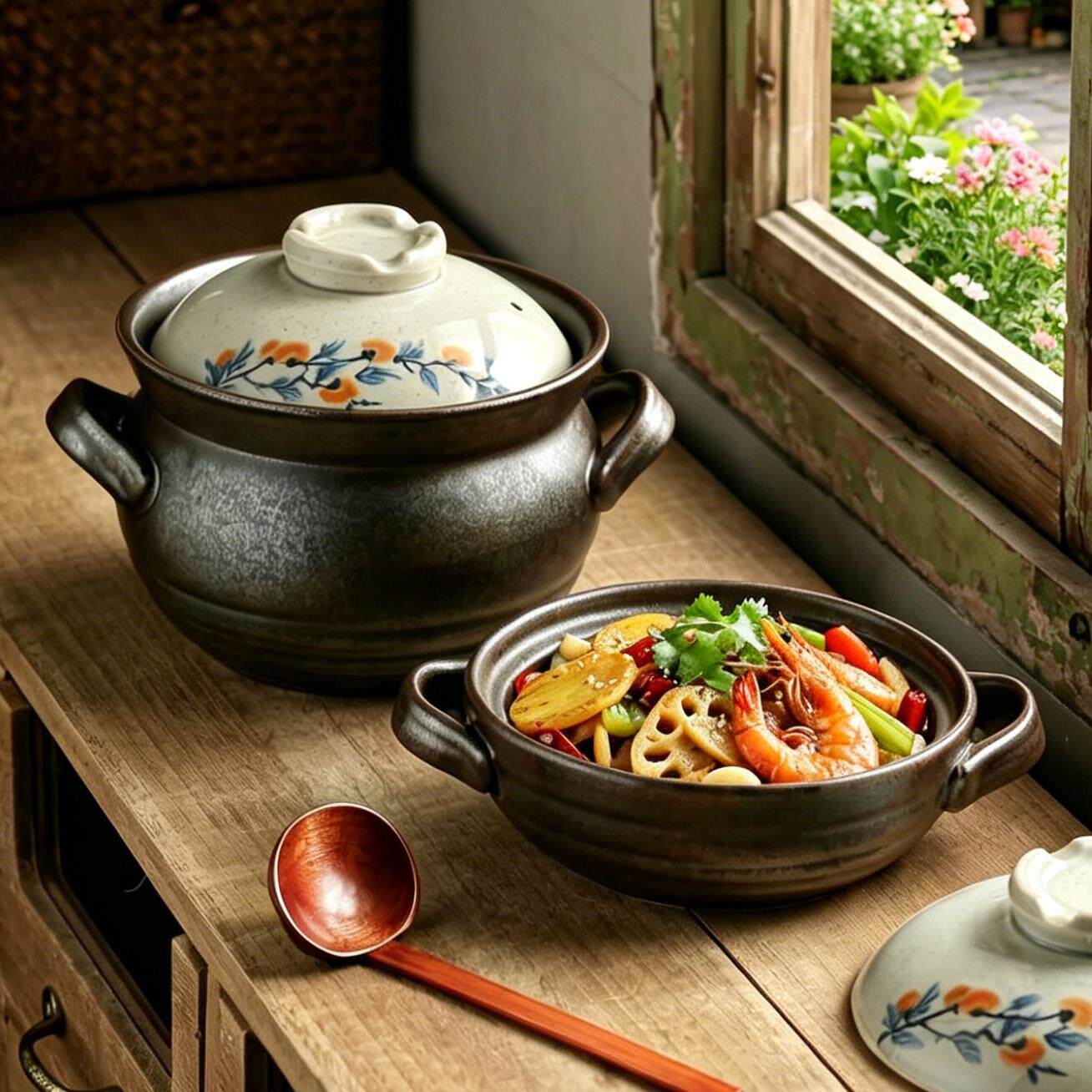 啫啫煲专用锅砂锅一人食干烧砂锅煲砂锅耐高温陶瓷锅汤锅浅口砂锅