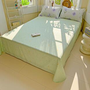 纯棉四件套100全棉被套宿单床单床笠1人舍.m5米1CBY.8床上用品三