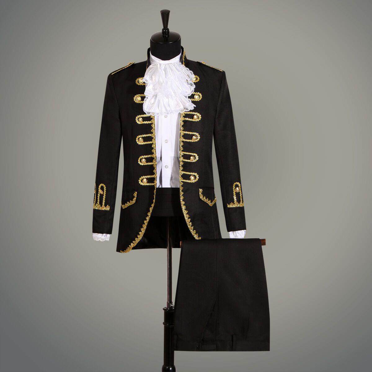 高档2018新款欧洲宫廷表服大帅男装礼演男士主装影楼题服演出服