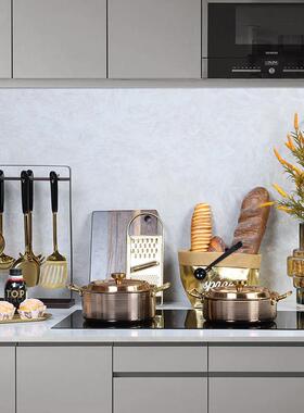 样板房间厨房装饰品橱柜锅具展厅饰品组合现代轻奢家居软装摆件