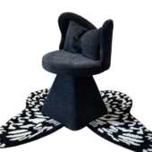 法式 轻奢化妆椅简约网红现代蝴蝶结美容椅高级洽谈椅