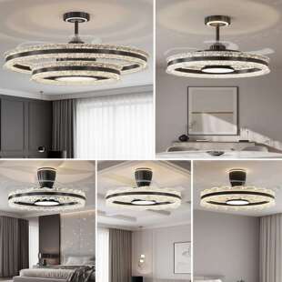 客厅风扇吊灯轻奢感意式极简客厅主灯2026新款餐厅吊扇灯