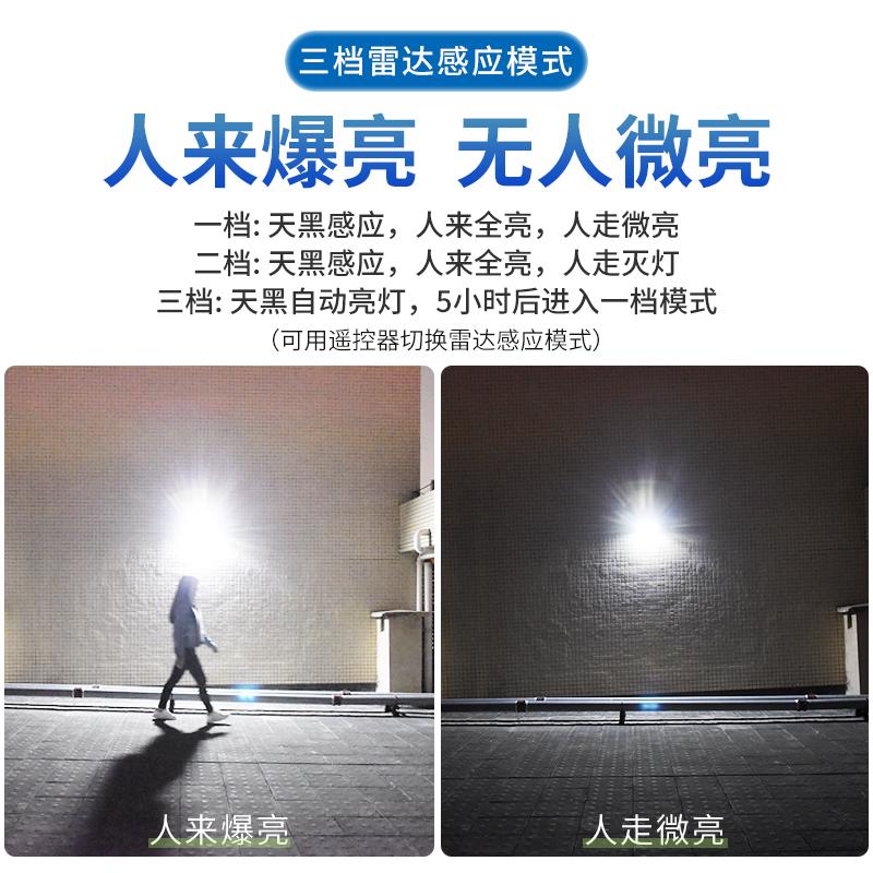 2025新款太阳能户外庭院灯家用防水超亮农村院子大门人体感应路灯