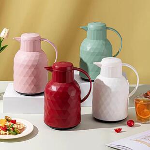 家用保温水壶办公保温壶大容量暖壶热水壶宿舍多色按压式结婚喜瓶