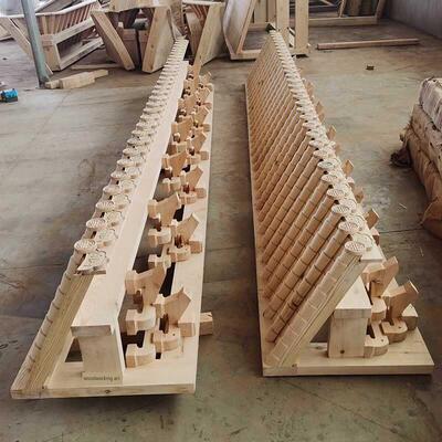 东阳彷古实木雕屋檐假门头中式门楼装饰覆古建筑飞檐翘角斗拱定制
