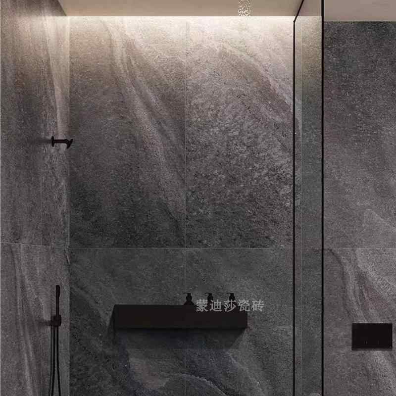 灰色板仿砖卫60x120古庭院瓷砖生间EYU岩浴室墙砖室外露台院子仿