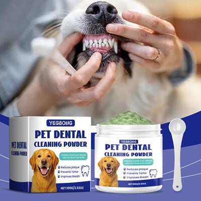 YEGBONG Dog Teeth Cleaning Powder - Pet Oral Care for Fresh