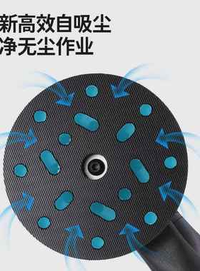 无刷打磨机头干磨头电动干磨机无机尘磨磨灰6BKO寸吸研尘磨砂纸机