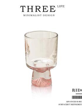 Tlife·Ridge·杯具粉色玻璃杯子水杯小众创意高脚饮品杯 | 山脉A