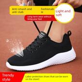女透气老保上班软底工作鞋 轻便钢头劳保鞋 钢板鞋 防砸防刺夏季 女款