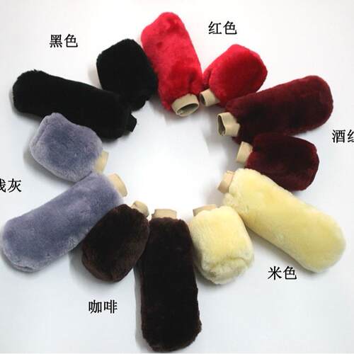 Furry car gear shift cover, handbrake cover, and gear knob c
