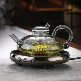 北欧轻奢大肚福鼠壶电陶炉家用保温煮茶器耐热加厚养生壶烧水壶