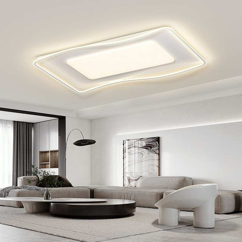 奶油风卧室吸顶灯现代简约房间北欧ins客厅主灯具组合全屋套餐装