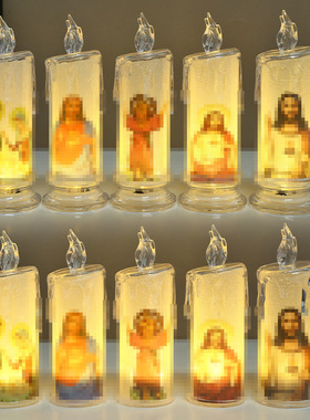 LED电子蜡烛灯氛围装饰摆件房间床头柜小夜灯厂家