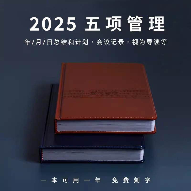 2025年新五项管理行动日志笔记本日程计划本工作效率记事本手帐本