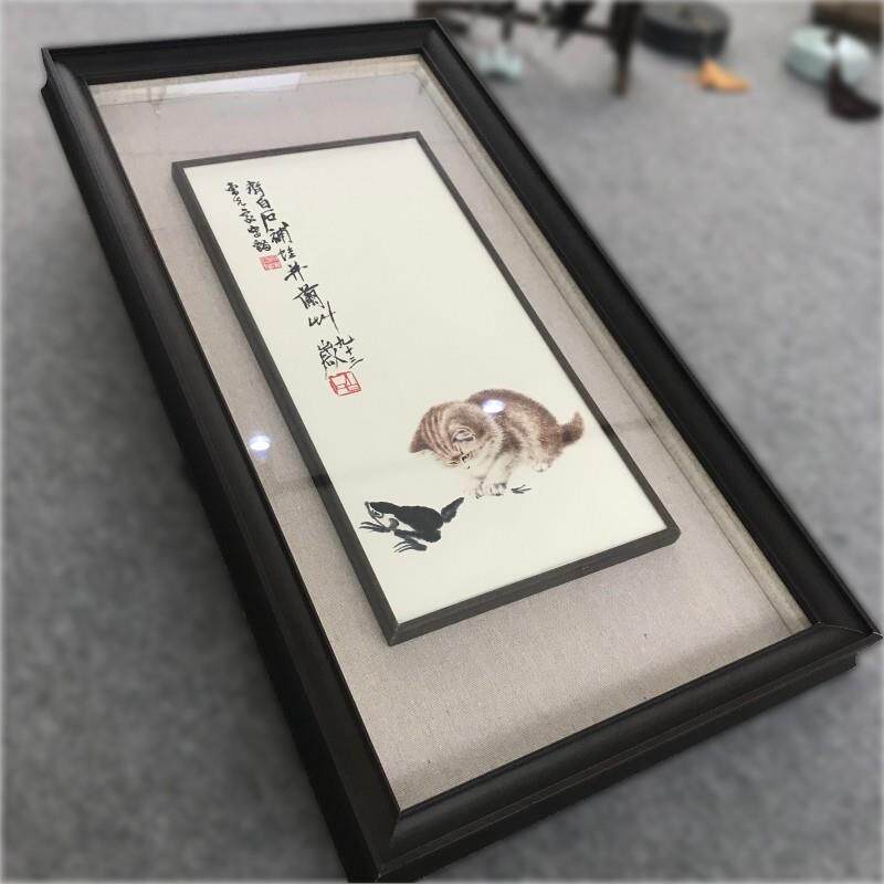 实木框中框画框相框定制内凸框立体装裱框字画装裱高级感挂墙装饰