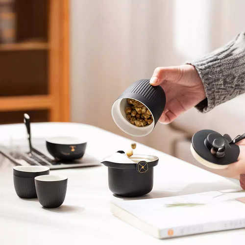 客四杯杯一壶猫便携式泡茶旅行壶个人随身套装户外茶具快