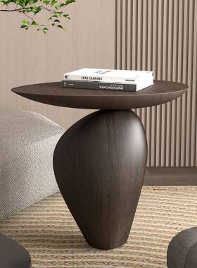 左顾  创意边几客厅样板间设计师艺侘寂风沙发角几摆件茶几鹅卵石