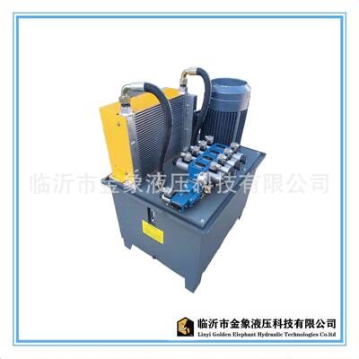 液压泵站7.5W立十通径四联电溢齿轮泵FC系列风冷250L液压系统