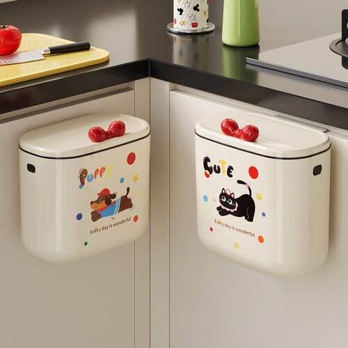 化妆室客厅厨房大容量壁挂垃圾桶台面收纳桶创意新款厨余挂式纸篓