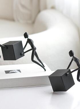 直销新款现代抽象搬运人物雕塑酒店大厅装置艺术品客厅艺术橱窗装