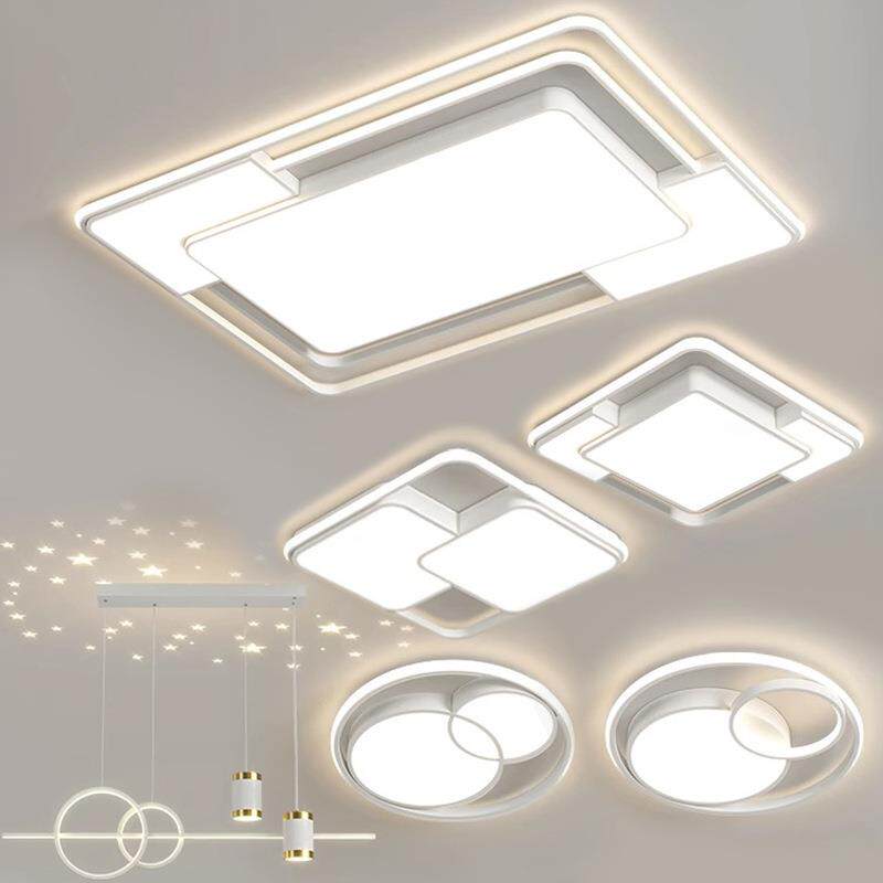 中山客厅灯简约现代灯具吸顶灯全光谱高端大气客厅大灯主灯套餐组