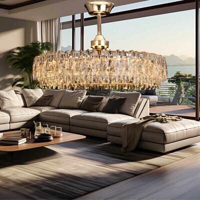 全光谱新款水晶饭厅吊扇灯轻奢家用客厅灯带电扇一体吊扇灯